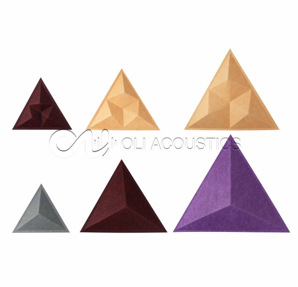 Triangle Decorative Acoustic Panels With 3 Size For Wall